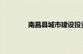 南昌縣城市建設投資發展有限公司董事長