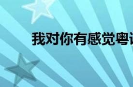我對你有感覺粵語（我對你有感覺）