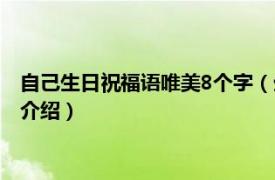 自己生日祝福語唯美8個字（生日祝福語唯美8個字相關內容簡介介紹）