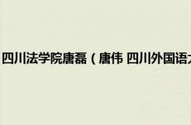 四川法學(xué)院唐磊（唐偉 四川外國(guó)語(yǔ)大學(xué)國(guó)際法學(xué)與社會(huì)學(xué)院社會(huì)學(xué)系主任）