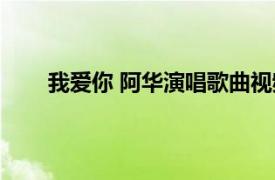 我愛你 阿華演唱歌曲視頻（我愛你 阿華演唱歌曲）