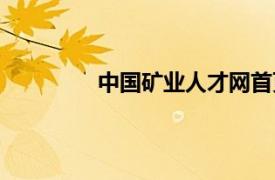 中國礦業人才網首頁（礦業礦產人才網）
