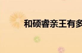 和碩睿親王有多大（和碩睿親王）