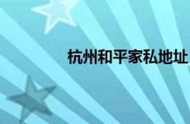 杭州和平家私地址（杭州和平家私市場）