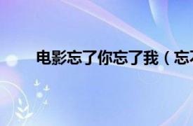 電影忘了你忘了我（忘不了你 張惠鈞執導的電影）