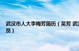 武漢市人大李梅芳簡(jiǎn)歷（吳芳 武漢市第十五屆人民代表大會(huì)法制委員會(huì)委員）