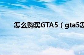 怎么購(gòu)買GTA5（gta5怎么購(gòu)買相關(guān)內(nèi)容簡(jiǎn)介介紹）