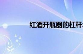 紅酒開瓶器的杠桿示意圖（紅酒開瓶器）