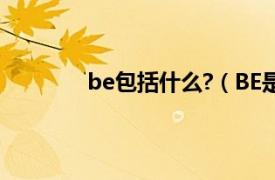be包括什么?（BE是啥相關內容簡介介紹）