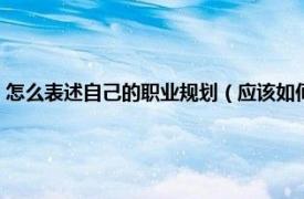 怎么表述自己的職業規劃（應該如何說自己的職業規劃相關內容簡介介紹）