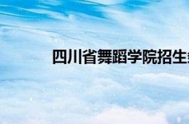 四川省舞蹈學院招生條件（四川省舞蹈學院）