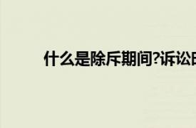 什么是除斥期間?訴訟時效與除斥期間有何區別?