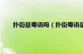 撲街是粵語嗎（撲街粵語是什么意思相關內容簡介介紹）