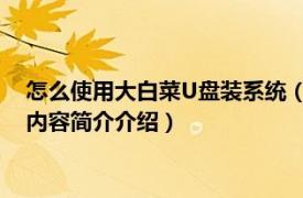 怎么使用大白菜U盤裝系統（怎么用大白菜u盤裝win7系統相關內容簡介介紹）