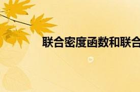 聯合密度函數和聯合概率密度是一個意思嗎