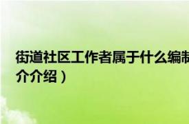 街道社區工作者屬于什么編制（社區社工是什么編制相關內容簡介介紹）
