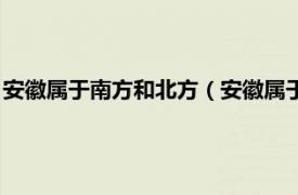 安徽屬于南方和北方（安徽屬于南方還是北方相關內容簡介介紹）