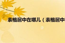 表格居中在哪兒（表格居中在哪里設置相關內容簡介介紹）