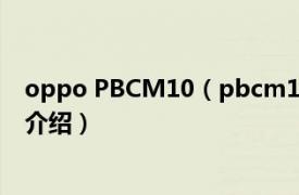 oppo PBCM10（pbcm10是oppo什么型號相關內容簡介介紹）