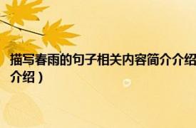 描寫春雨的句子相關內容簡介介紹它的特點（描寫春雨的句子相關內容簡介介紹）
