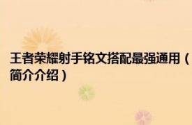 王者榮耀射手銘文搭配最強(qiáng)通用（王者榮耀射手通用銘文怎么搭配相關(guān)內(nèi)容簡(jiǎn)介介紹）
