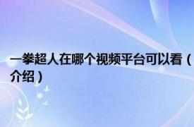 一拳超人在哪個視頻平臺可以看（一拳超人在哪個平臺可以看相關內容簡介介紹）