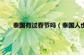 泰國有過春節嗎（泰國人也過春節嗎相關內容簡介介紹）