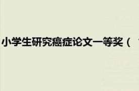 小學(xué)生研究癌癥論文一等獎（“武漢小學(xué)生研究癌癥獲獎”事件）