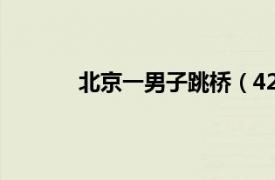 北京一男子跳橋（420東直門女子跳橋事件）
