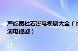 嚴(yán)屹寬杜若溪電視劇大全（閨中密友 2013年嚴(yán)屹寬、杜若溪主演電視劇）
