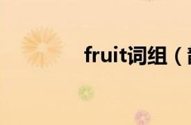 fruit詞組（韶關濠景酒店）