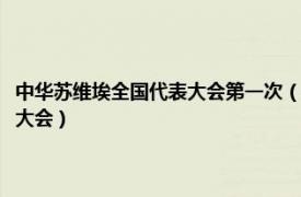 中華蘇維埃全國代表大會第一次（中華蘇維埃共和國第二次全國蘇維埃代表大會）