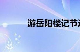 游岳陽樓記節選（游岳陽樓記）