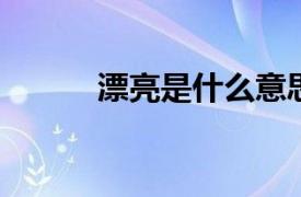 漂亮是什么意思？相關(guān)內(nèi)容簡(jiǎn)介