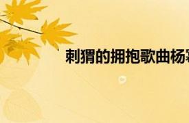 刺猬的擁抱歌曲楊冪（刺猬的擁抱 歌曲）