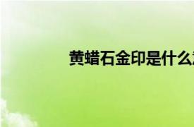 黃蠟石金印是什么意思（金印紋黃蠟石）