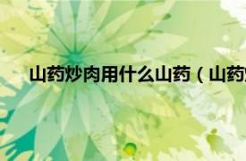 山藥炒肉用什么山藥（山藥炒肉怎么做相關內容簡介介紹）