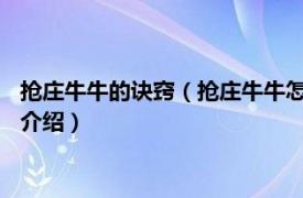 搶莊牛牛的訣竅（搶莊牛牛怎么玩-搶莊牛牛如何玩相關(guān)內(nèi)容簡介介紹）
