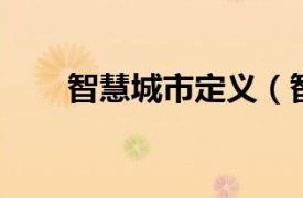 智慧城市定義（智慧城市 城市類型）