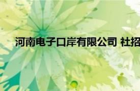 河南電子口岸有限公司 社招崗位（河南電子口岸有限公司）