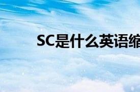 SC是什么英語縮寫（sc 其它縮寫）