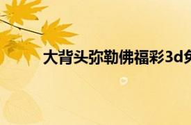 大背頭彌勒佛福彩3d免費預測（大背頭彌勒佛）