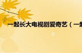 一起長大電視劇愛奇藝（一起長大 2016年邵兵執導電視劇）