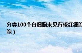 分類100個白細胞未見有核紅細胞（白細胞 一類無色、球形、有核的血細胞）