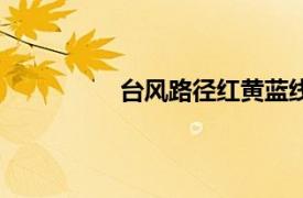 臺風路徑紅黃藍線是什么（臺風路徑）