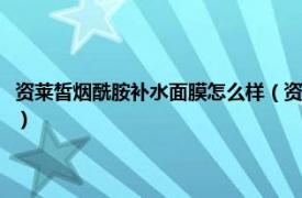 資萊皙煙酰胺補水面膜怎么樣（資萊皙煙酰胺面膜合格嗎相關內容簡介介紹）