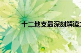 十二地支最深刻解讀之丑（丑 十二地支之一）