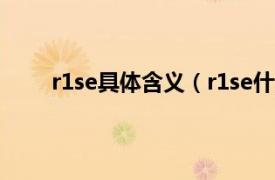 r1se具體含義（r1se什么意思相關內容簡介介紹）