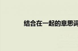 結合在一起的意思詞語（在一起 詞語解釋）