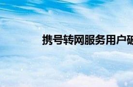 攜號轉網服務用戶破千萬（攜號轉網服務）